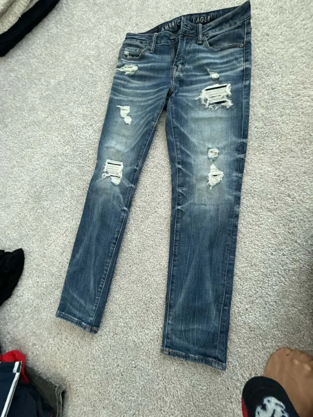 American Eagle Distressed Slim Fit Denim Jeans